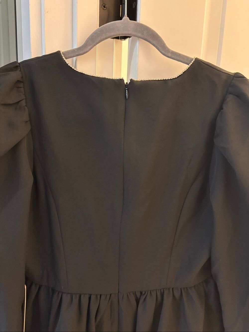 NWT Hyacinth House Blair Black Embellished Bow Long Sleeve Mini Dress, Small $17 - Picture 10 of 11